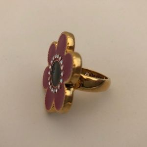 BETSEY JOHNSON Pink Flower Ring